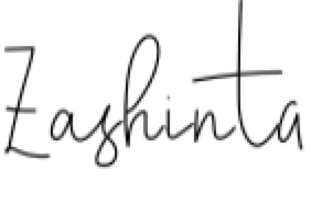 Zashinta Font Preview