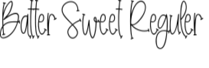 Batter Sweet Font Preview