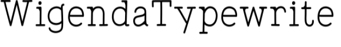 Wigenda Typewrite Font Preview