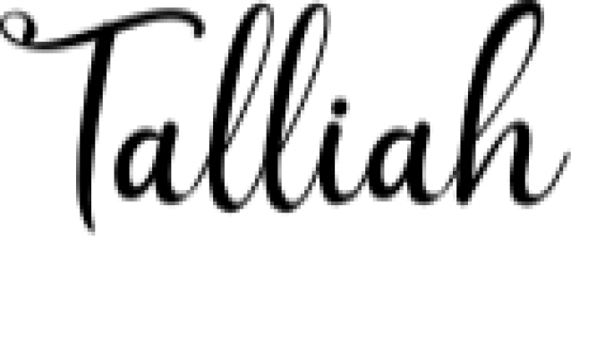 Talliah Font Preview