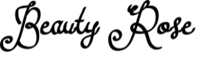 Beauty Rose Font Preview