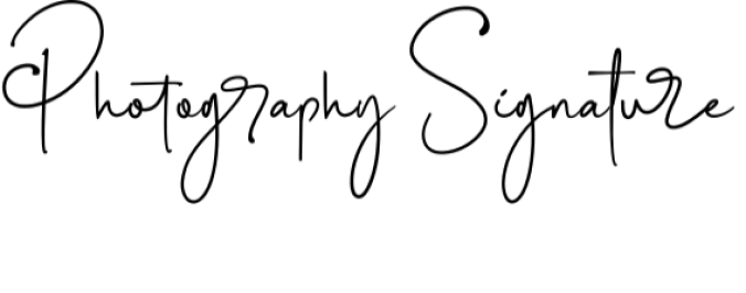 Photography Signature Font Preview