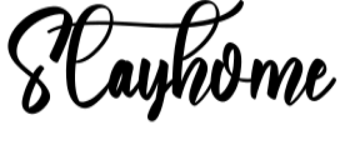 Stayhome Font Preview