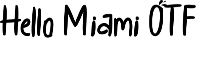 Hello Miami Font Preview