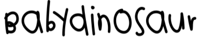 Baby Dinosaur Font Preview