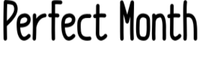 Perfect Month Font Preview