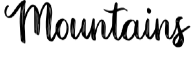 Mountains Font Preview
