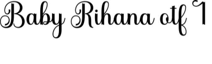 Baby Rihana Font Preview