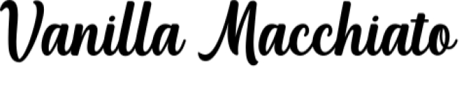 Vanilla Macchiato Font Preview