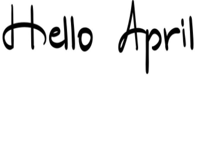 Hello April Font Preview