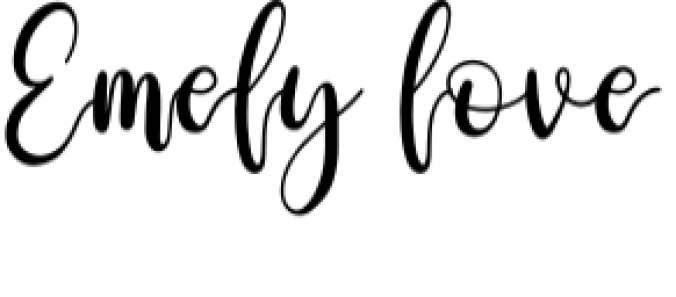 Emely Love Font Preview