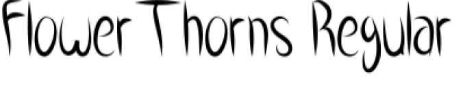 Flower Thorns Font Preview