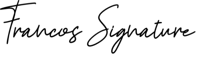Francos Signature Font Preview