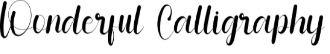 Wonderful Calligraphy Font Preview