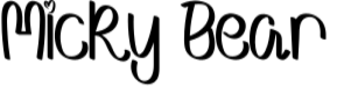 Micky Bear Font Preview