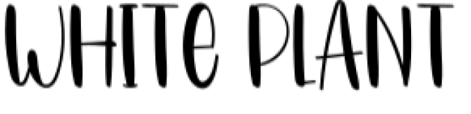 White Plant Font Preview