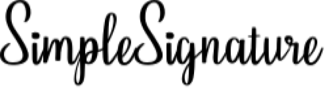 Simple Signature Font Preview