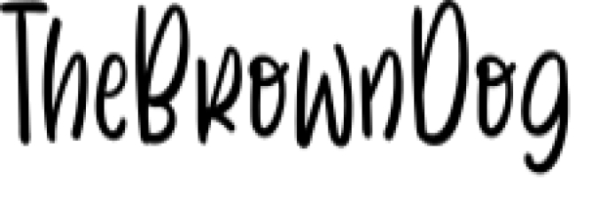 The Brown Dog Font Preview