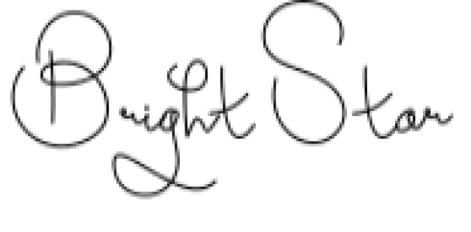 Bright Star Font Preview