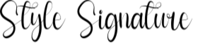 Style Signature Font Preview