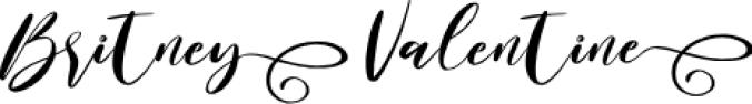 Britney Valentine Font Preview