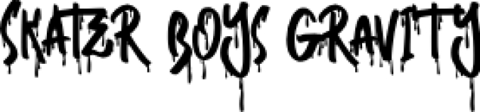 Skater Boys Gravity Font Preview