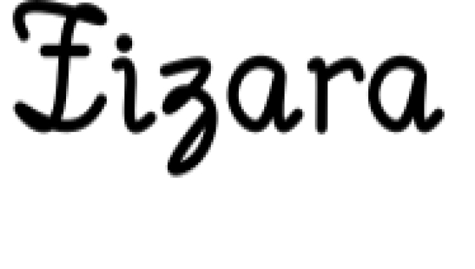 Zizara Font Preview
