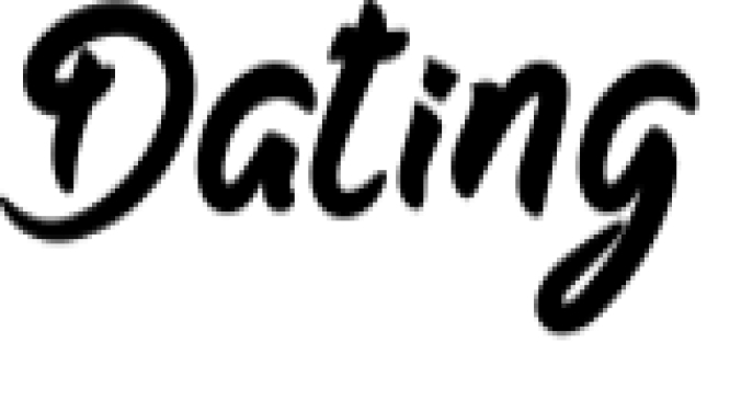 Dating Font Preview