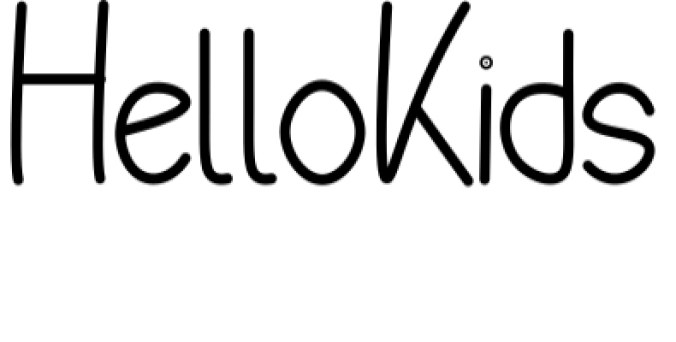 Hello Kids Font Preview