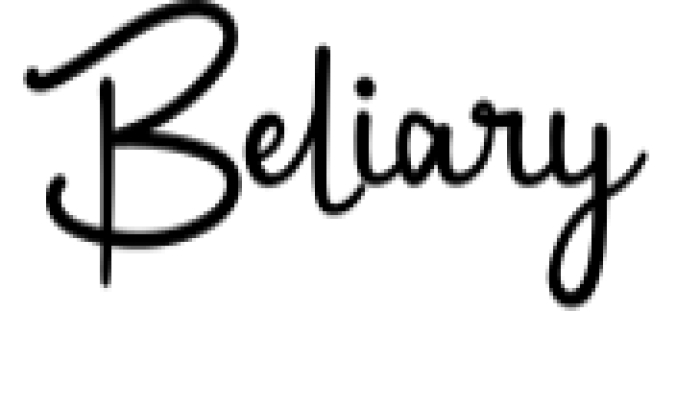 Beliary Font Preview