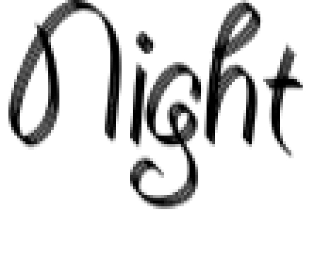 Night Font Preview