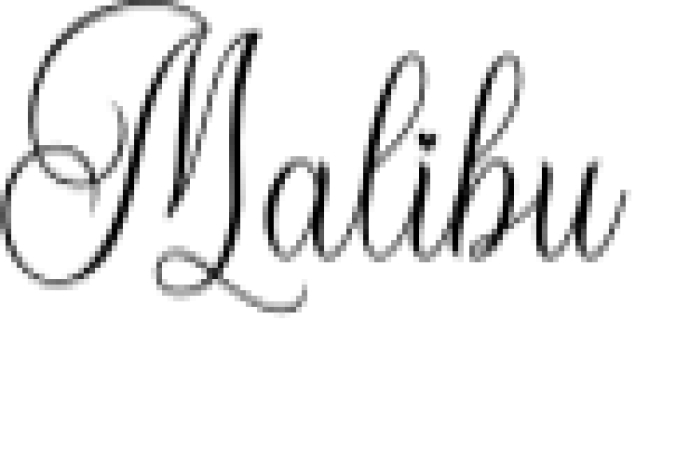 Malibu Font Preview