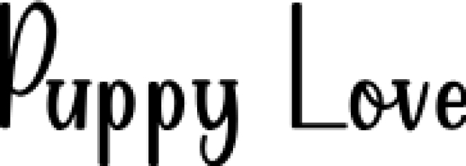 Puppy Love Font Preview