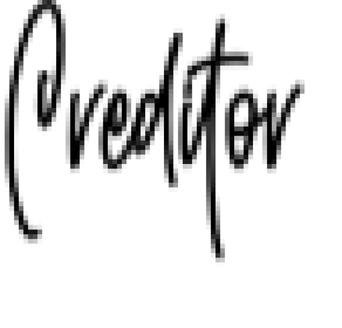 Creditor Font Preview
