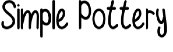 Simple Pottery Font Preview