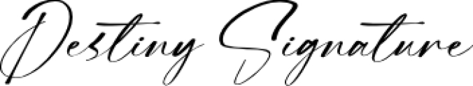 Destiny Signature Font Preview