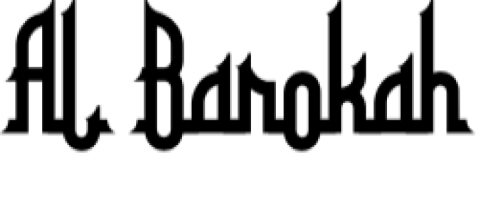 Al Barokah Font Preview