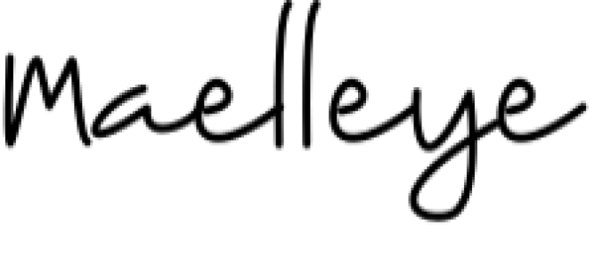Maelleye Font Preview