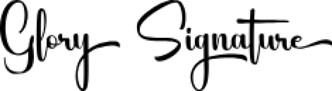 Glory Signature Font Preview
