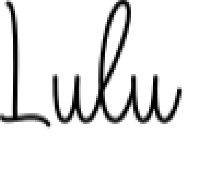 Lulu Belle Font Preview