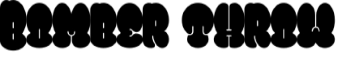 Bomber Throw Font Preview