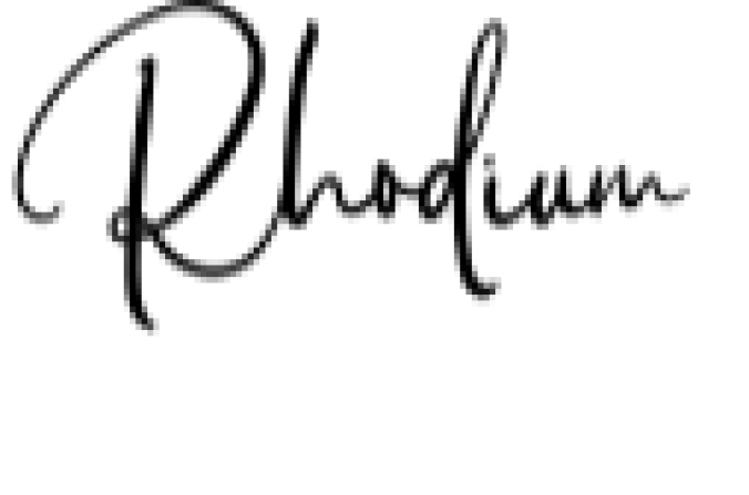 Rhodium Font Preview