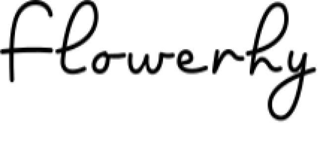 Flowerhy Font Preview