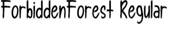 Forbidden Forest Font Preview