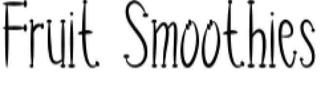 Fruit Smoothies Font Preview