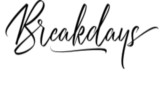 Breakdays Font Preview