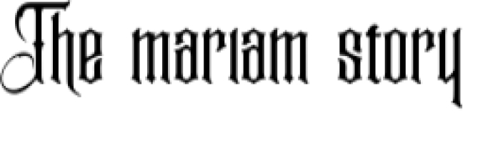 The Mariam Story Font Preview