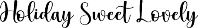 Holiday Sweet Lovely Font Preview