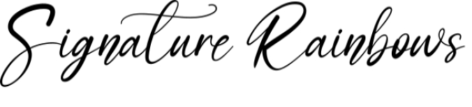 Signature Rainbows Font Preview