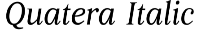 Quatera Font Preview